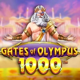 Gates of Olympus 1000 online game logo by Pragmatic Play on gigaspinz-casino.org